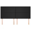 Têtes de lit 4 pcs Noir 80x5x78/88 cm Similicuir