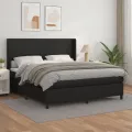 cadre de lit avec matelas Noir 160x200 cm