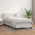 cadre de lit avec matelas Blanc 90x200 cm Similicuir