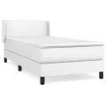cadre de lit avec matelas Blanc 80x200 cm Similicuir