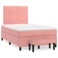 cadre de lit avec matelas Rose 120x200 cm Velours
