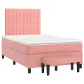 cadre de lit avec matelas Rose 120x200 cm Velours