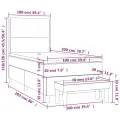 cadre de lit avec matelas Noir 100x200 cm Similicuir