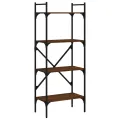 Bibliothèque à 4 niveaux chêne marron 56x31,5x138,5 cm