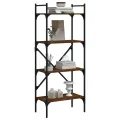 Bibliothèque à 4 niveaux chêne marron 56x31,5x138,5 cm