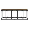 Table basse chêne fumé 100x50x35,5 cm bois d'ingénierie