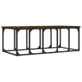 Table basse chêne fumé 100x50x35,5 cm bois d'ingénierie