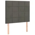 cadre de lit et matelas Gris foncé 90x190 cm Velours