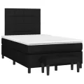 cadre de lit avec matelas Noir 120x200 cm Tissu