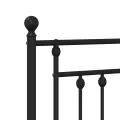Tête de lit métal noir 180 cm