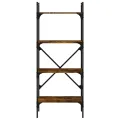 Bibliothèque à 4 niveaux chêne fumé 56x31,5x138,5 cm