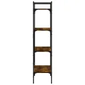Bibliothèque à 4 niveaux chêne fumé 56x31,5x138,5 cm