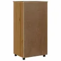 Armoire roulante avec tiroirs MOSS bois de pin marron miel