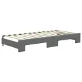 Lit de jour avec lit gigogne gris foncé 90x200 cm tissu
