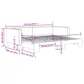 Lit de jour avec lit gigogne gris foncé 90x200 cm tissu