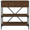Table console chêne marron 75x34,5x75 cm bois d'ingénierie