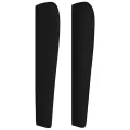 Tête de lit avec oreilles Noir 83x23x118/128 cm Tissu