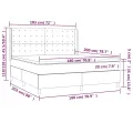 cadre de lit matelas LED Noir 180x200cm Similicuir