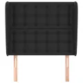 Tête de lit avec oreilles Noir 93x23x118/128 cm Similicuir