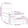cadre de lit avec matelas Noir 90x200 cm Similicuir