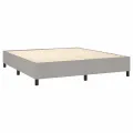 cadre de lit matelas LED Gris clair 160x200 cm Tissu