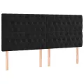 cadre de lit et matelas Noir 200x200 cm Velours