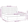 cadre de lit et matelas Noir 200x200 cm Velours