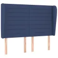 cadre de lit avec matelas Bleu 140x190 cm Tissu