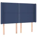 cadre de lit matelas LED Bleu 140x190 cm Tissu
