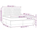 cadre de lit avec matelas Gris foncé 180x200cm Tissu