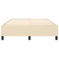 cadre de lit Crème 140x190 cm Tissu
