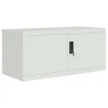Classeur gris clair 90x40x220 cm acier