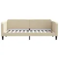 Lit de repos crème 80x200 cm tissu