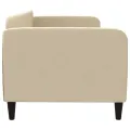 Lit de repos crème 80x200 cm tissu