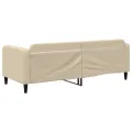 Lit de repos crème 80x200 cm tissu