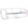 Lit de repos crème 80x200 cm tissu