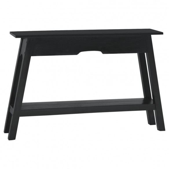 Table console noir 110x30x75 cm bois massif d'acajou