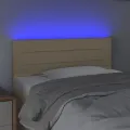 Tête de lit à LED Crème 80x5x78/88 cm Tissu