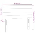 Tête de lit à LED Crème 80x5x78/88 cm Tissu