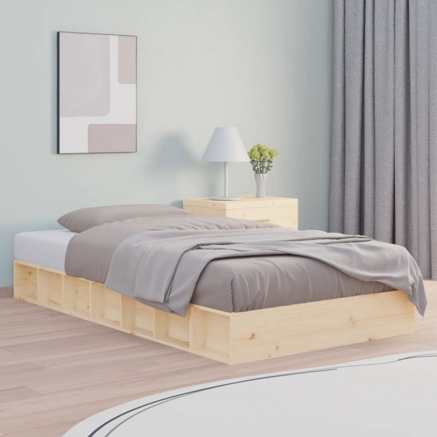 Cadre de lit 90x190 cm Simple Bois massif