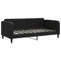Lit de repos noir 90x190 cm tissu