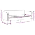Lit de repos noir 90x190 cm tissu
