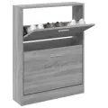 Armoire à chaussures Sonoma gris 59x17x81 cm Bois d'ingénierie