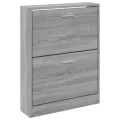 Armoire à chaussures Sonoma gris 59x17x81 cm Bois d'ingénierie