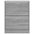 Armoire à chaussures Sonoma gris 59x17x81 cm Bois d'ingénierie