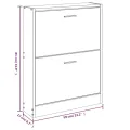 Armoire à chaussures Sonoma gris 59x17x81 cm Bois d'ingénierie
