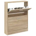 Armoire à chaussures Chêne 59x17x81 cm Bois d'ingénierie