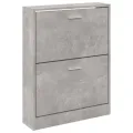Armoire à chaussures Gris béton 59x17x81 cm Bois d'ingénierie