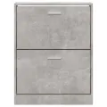 Armoire à chaussures Gris béton 59x17x81 cm Bois d'ingénierie
