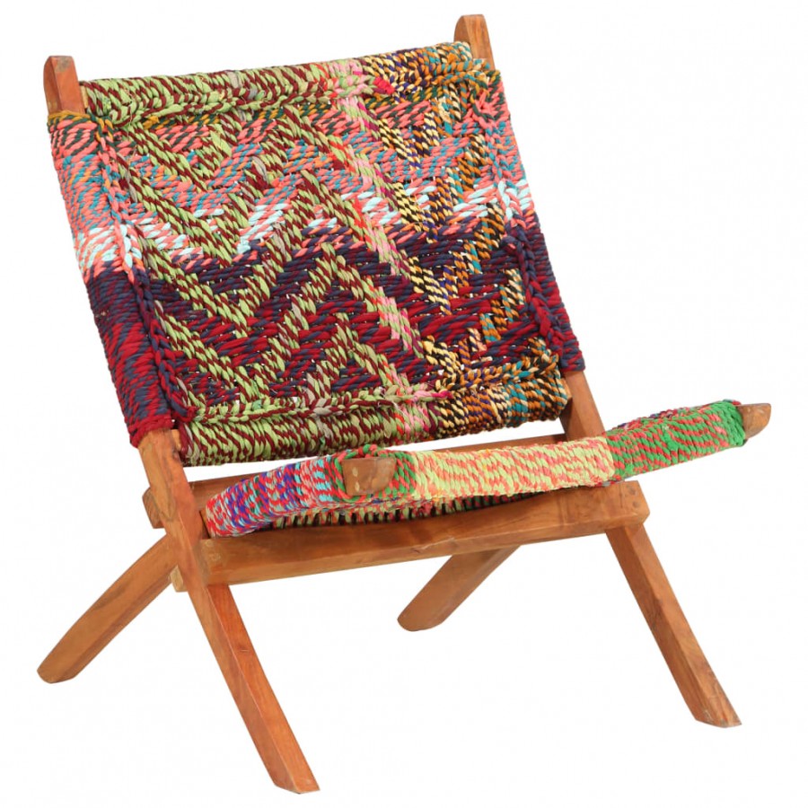 Chaise pliable Chindi Multicolore Tissu